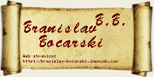 Branislav Bočarski vizit kartica